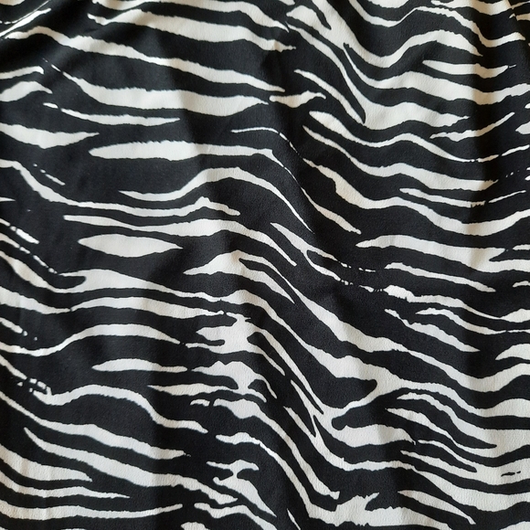Dex Zebra Print Plus Size Faux Wrap Dress - Picture 6 of 8